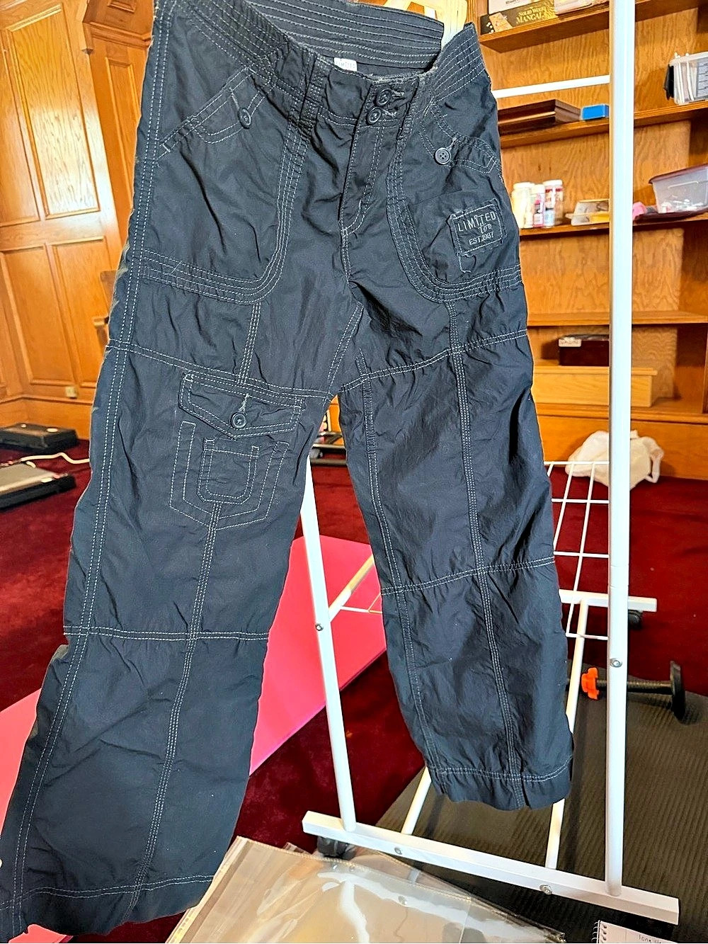 Title: Vintage Limited Too Y2K Black Wide Leg Cargo Pants - Girls Size 14